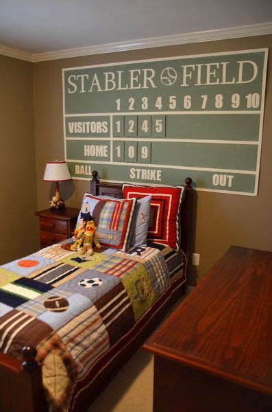 Today we're thinking about diamonds—but not the precious gems. Baseball Themed Bedroom Ideas