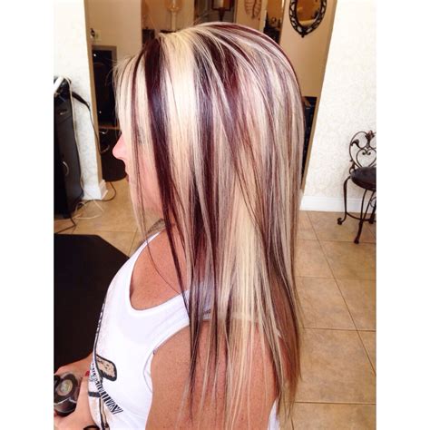 Highlights With Redviolet Lowlights By Brittany At Stouts Salon In Knoxville Tennessee Blonde
