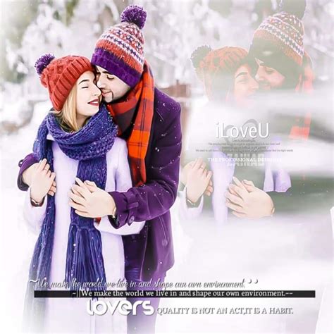 winter couple dp i love you