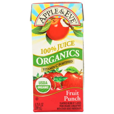 Apple And Eve Organics Fruit Punch Juice Box 675 Fl Oz