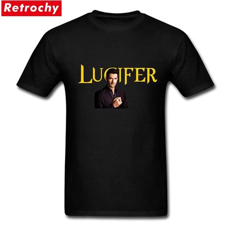 Latest Design Lucifer Morningstar Tee Shirts Males White Short Sleeve
