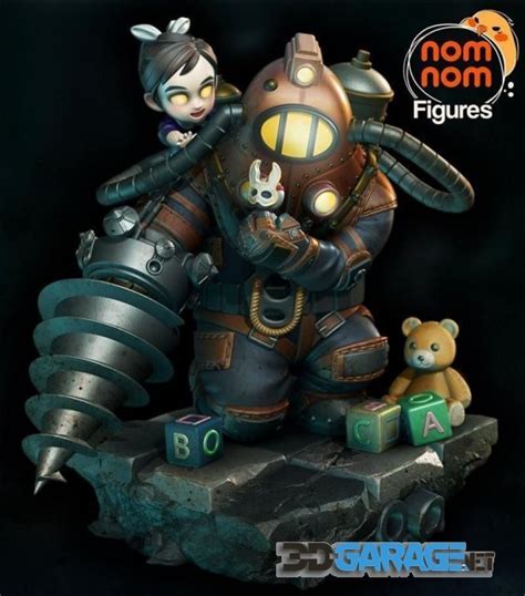 3d print model chibi big daddy and little sister from bioshock gfx downloads at 3d garage