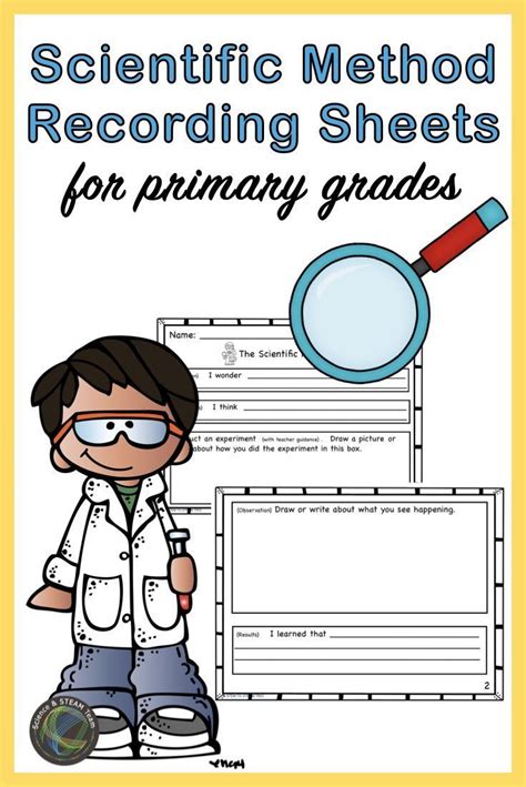 Scientific Method Recording Sheets For Primary Grades Scientific Method Primary Grades
