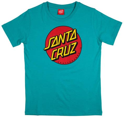 Santa Cruz Youth Classic Dot T Shirt Baltic Blue
