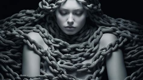 Premium Photo A Woman With A Chain Around Her Neck Generative Ai Art