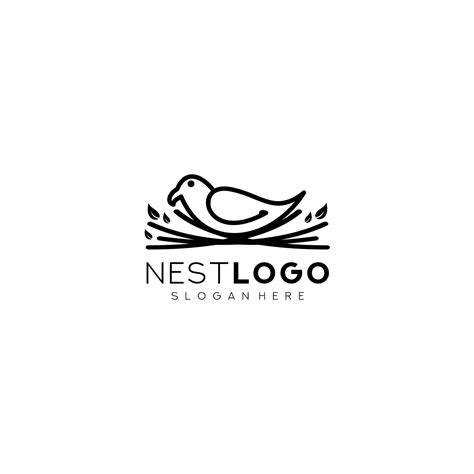 Bird Nest Logo Design Template Vector Illustration 10143211 Vector Art