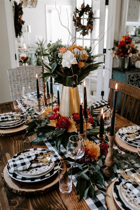 Buffalo Plaid Thanksgiving Tablescape Kbstyled