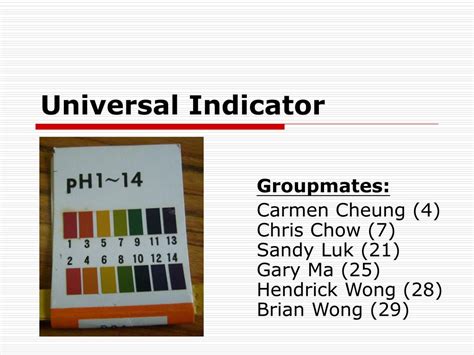 Ppt Universal Indicator Powerpoint Presentation Free Download Id