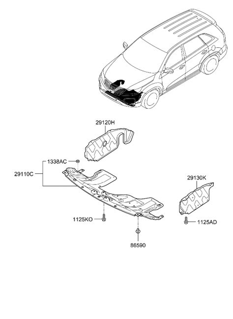 P Genuine Kia Panel Under Cover Rh