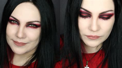 Gothic Inspired Red Smokey Eye Makeup Tutorial Youtube