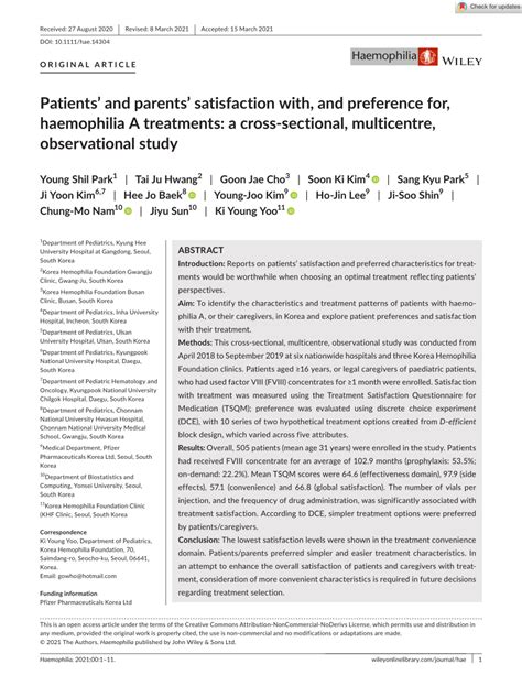 Pdf Patients And Parents Satisfaction With And Preference For