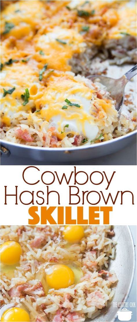 Cowboy Hash Brown Skillet Video Recipe Breakfast Skillet Recipes