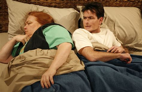 Strange Bedfellows Intimate Moments From Two And A Half Men Half Man Two Half Men Men Tv