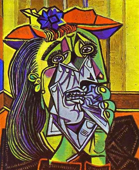 Take for instance picasso's weeping. ศิลปะและจิตรกรเอกของโลก: ปาโบล รุยซ์ ปิกัสโซ