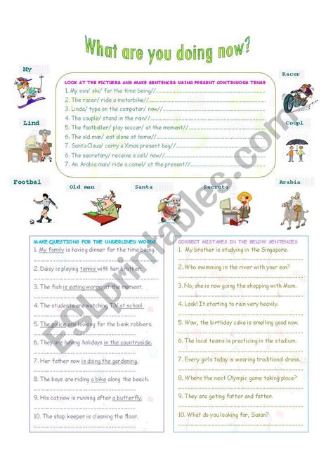 What Are You Doing Now Esl Worksheet By Mimika