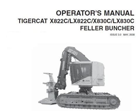 Tigercat X C Lx C X C Lx C Feller Buncher Operators Manual