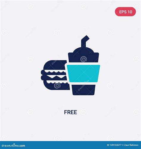Two Color Free Vector Icon From Fast Food Concept Isolated Blue Free