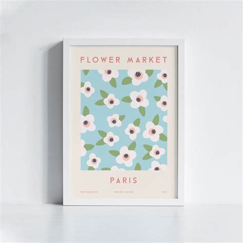 Flower Market Poster Paris Flower Poster Printable Modern Art