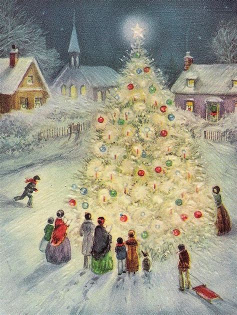 Christmas Illustration 900 Vintage Christmas Cards Decorated