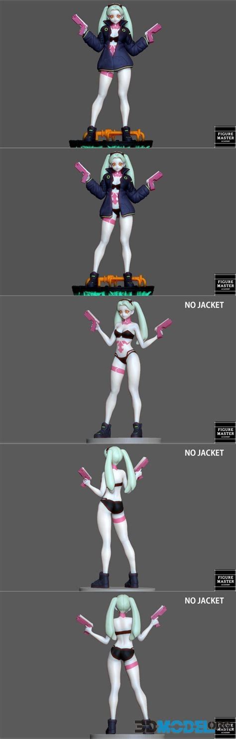 3d Model Rebecca Cyberpunk Edgerunners 2077 Anime Girl Character