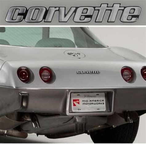 Fits For 1976 1979 C3 Corvette Rear Bumper Letter Emblems 3d Badges