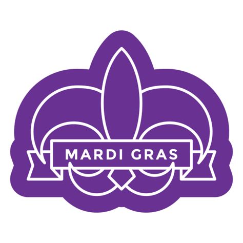 Mardi Gras Badge Colored Purple Transparent Png And Svg Vector File
