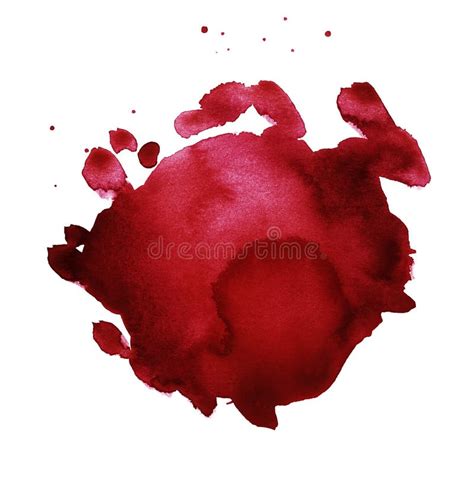 Splatter Of Dark Red Watercolor Stock Illustration Illustration Of