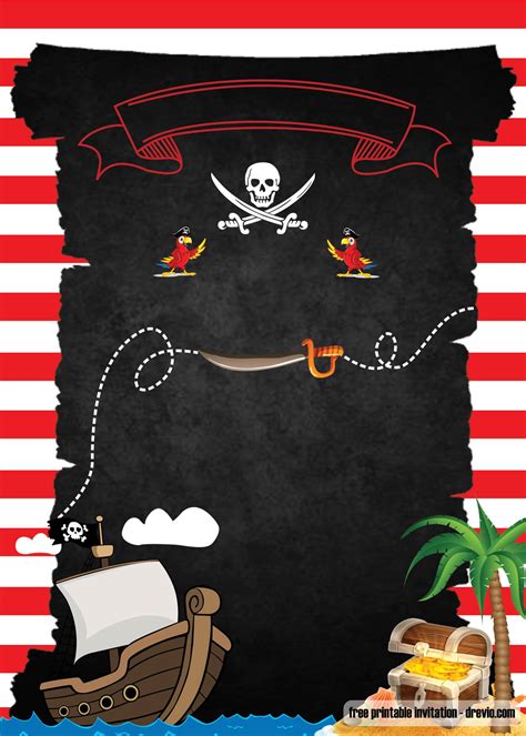Pool Party Pirate Birthday Sign Editable Pirate Welcome Sign Template