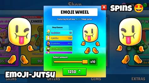 Emoji Wheel Ft Mythic Emoji Jutsu Skin Stumble Guys Youtube