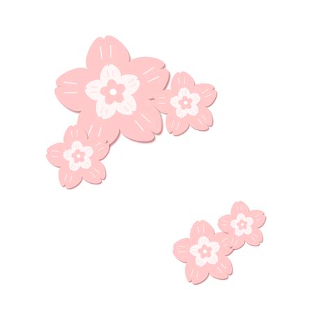 Pink Cherry Blossoms Flower Icons Sticker By Sweetmilady