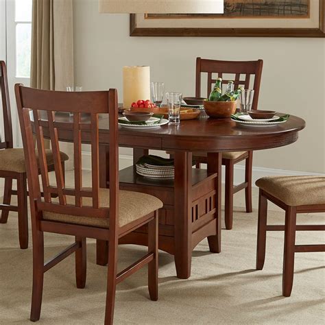 Mission Casual Round Dining Room Set Intercon Furniture Furniture Cart