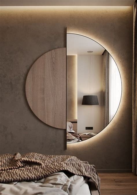 mi mirror luxury half moon shape backlit bedroom mirror mirror decor living room mirror
