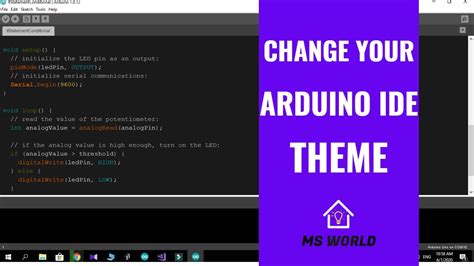 How To Change Your Arduino Ide Theme In To Dark Theme Youtube