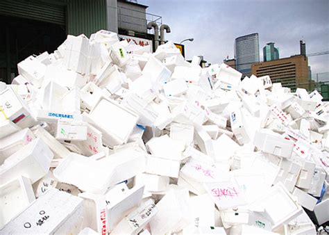 .people come into contact with styrene is through food contamination, which happens when styrene leaches out of the container into the food that it holds. Recycling is a polystyrene disposal method which is better than landfill