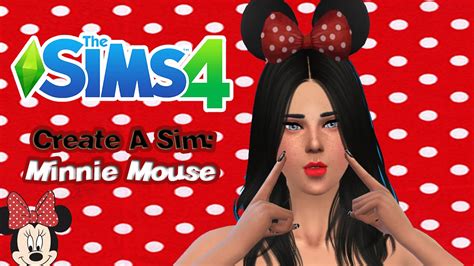 Sims 4 Create A Sim Minnie Mouse Inspired Youtube