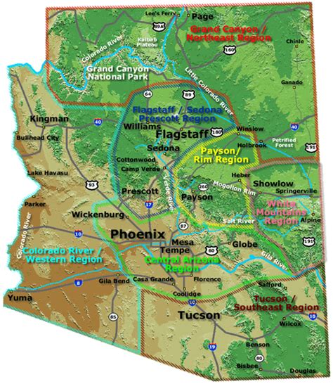 Arizona Campground Map