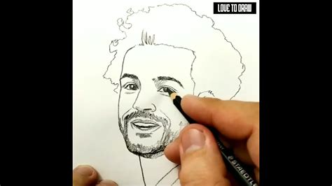 Very Easy How To Draw Mohamed Salah Learn Drawing Tutorial Youtube