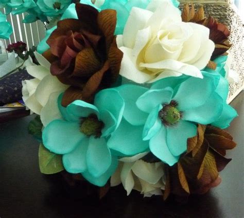 Bride bridal wedding bouquet baby breath + lilies. 17 Best images about Brown and Teal Wedding on Pinterest ...
