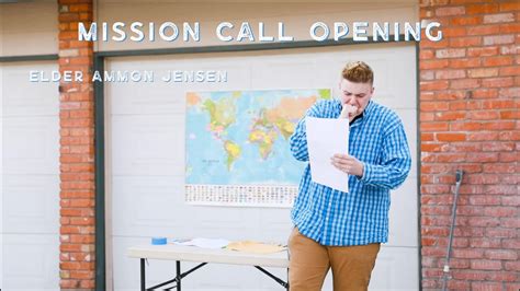 Lds Mission Call Opening Elder Jensen Youtube