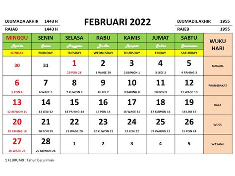Kalender Bulan Februari 2022 Dan Hari Peringatannya Enkosacom