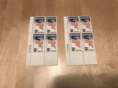 Us Postage Stamps 1964 Register To Vote Lot Of 8 5 Cent Unused Ebay