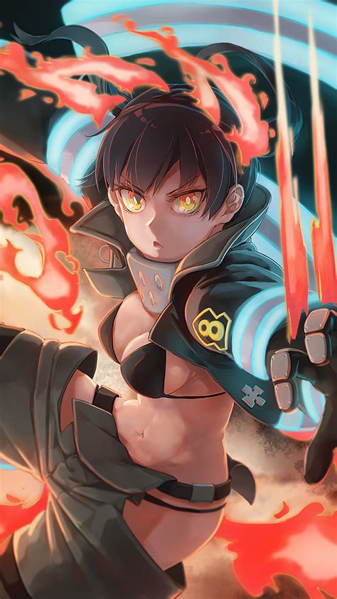Customized new tab page featuring fire force wallpapers in hd quality. #326975 Tamaki Kotatsu, Fire, Force, Anime, Girl phone HD ...
