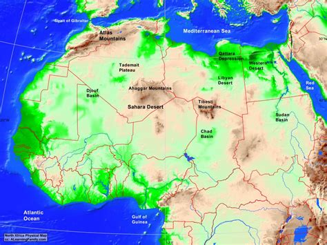 Physical Map Of North Africa Verjaardag Vrouw 2020
