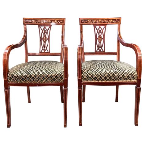 Leather vintage chair manzanitas co. Pair of Antique English Mahogany Armchairs, circa 1880 For ...
