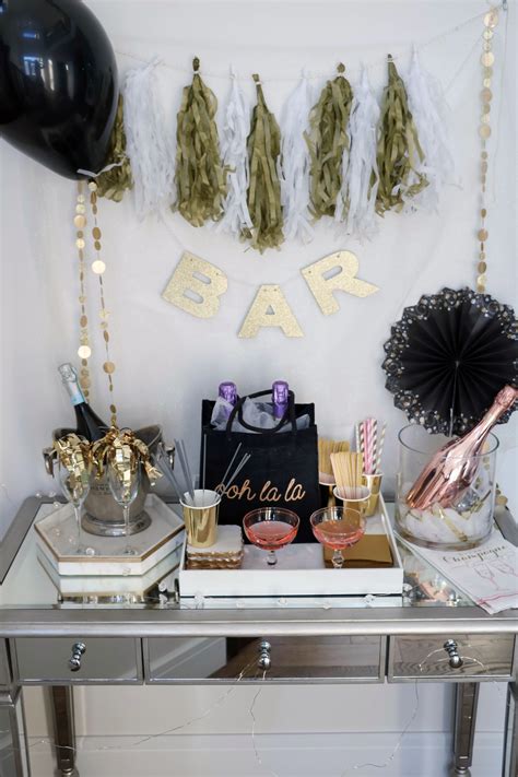 New Years Eve Bar Cart Blog Hop Champagne Bar Cart Styling Ideas On