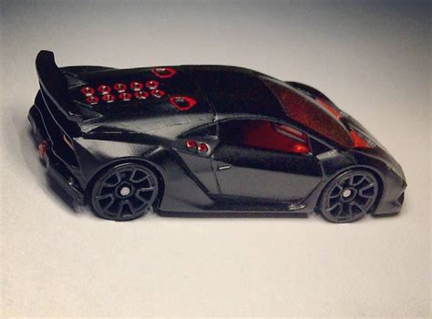 Custom Hot Wheels Lamborghini Sesto Elemento Repaint With Flat Black