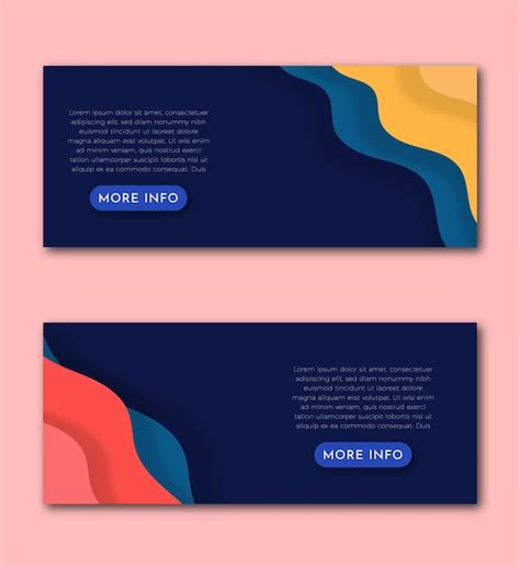 Premium Vector Abstract Colorful Banner Set Design Template