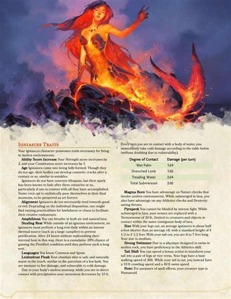 The Igniasces An Elemental Merfolk Race Created By The Efreeti Unearthedarcana Dungeons And