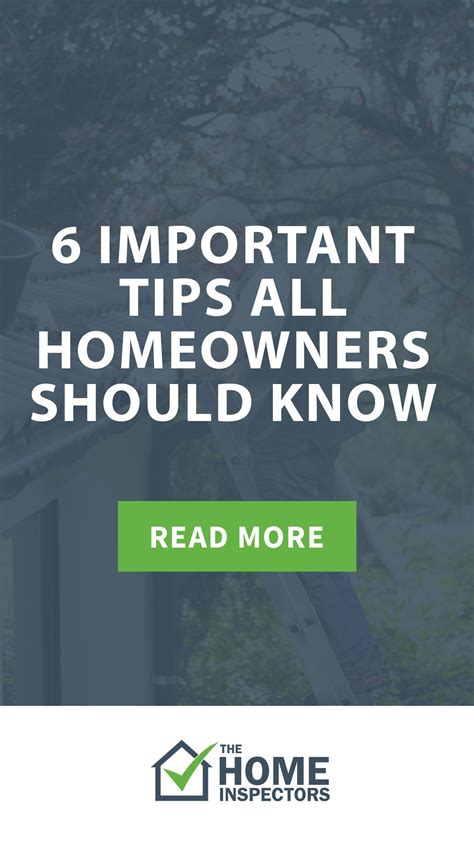 6 Important Tips All Homeowners Should Know Homeowner New Home Buyer