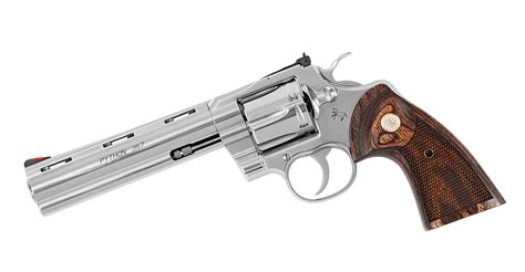 Colt Python 357 Mag 6rd 6 Stainless Steel Walnut Target Grip Top